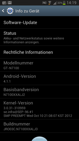 Darunter läuft Android 4.1.1.