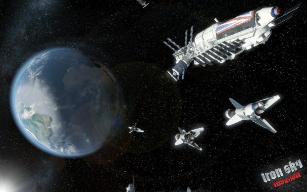 Iron Sky: Invasion - die britische Weltraum-Spitfire (Screenshot: Topware)