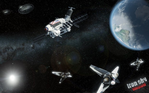 Iron Sky: Invasion - die britische Weltraum-Spitfire (Screenshot: Topware)