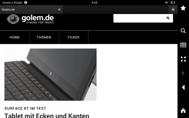 Der Silk-Browser (Screenshot: Golem.de)
