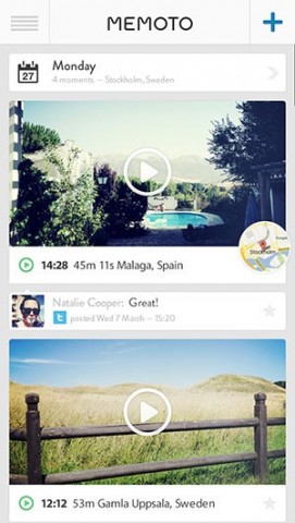 Memoto Lifelogging Camera - die App zum Betrachten der Memoto-Bilder (Bild: Memoto)