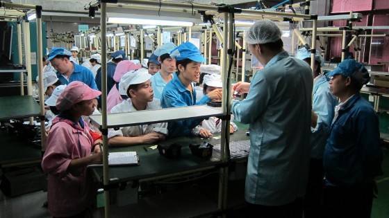 Pebble - Testfertigungsstrecke beim Fabrikationspartner in Taiwan (Bild: Pebble Technology)