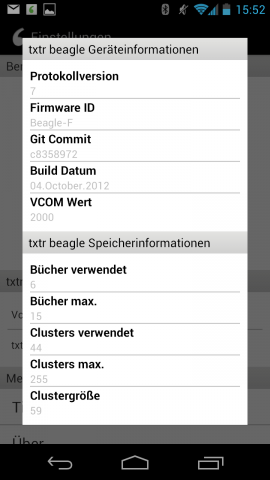 Laut Infos lassen sich bis zu 15 elektronische Bücher auf dem E-Reader speichern.