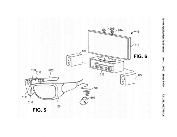 Microsofts Patentantrag 20120278904 sieht auch die Berücksichtigung von Videobrillen vor. (Bild: US-Patent- und Markenamt)