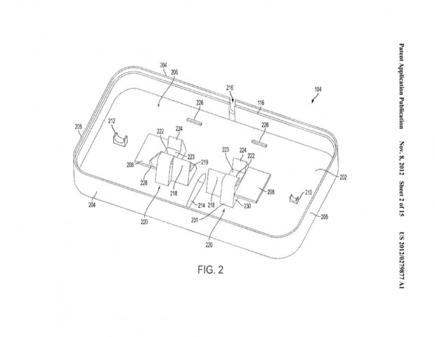 Die iPhone-Hülle als Dockingstation und Tonverstärker (Bild: US-Patent- und Markenamt)