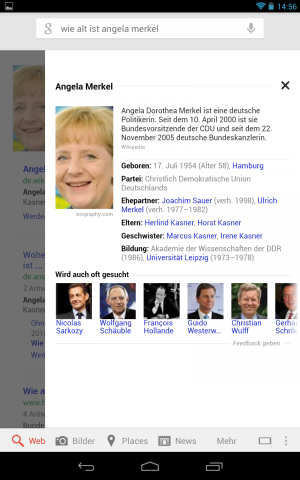 Wählt man die Karte aus, erhält man zusätzliche Informationen und weitere Suchvorschläge. (Screenshot: Golem.de)