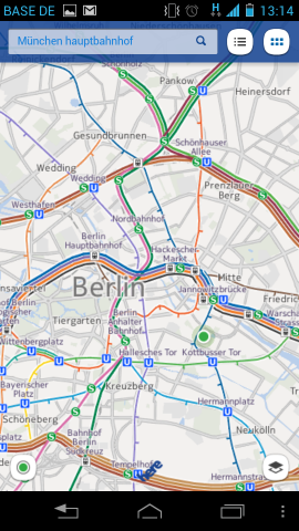 Nokias Kartenprogramm Here Maps ist für Android erschienen. (Screenshot: Golem.de)
