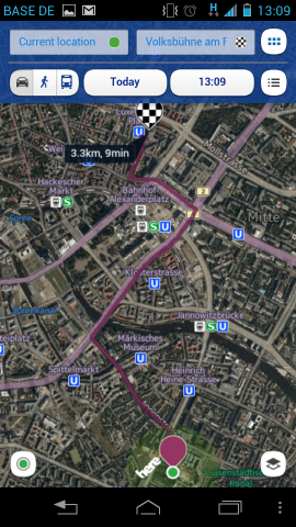 Die Satellitenansicht erschient allerdings ...