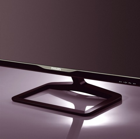 Philips Gioco 278G4 3D - der Standfuß ermöglicht ein leichtes Kippen des Panels. (Bild: Philips)