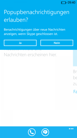 Skype-Vorabversion für Windows Phone 8.