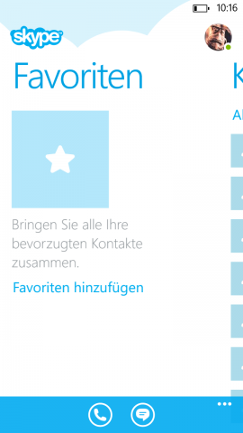 Skype-Vorabversion für Windows Phone 8.