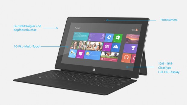 Microsofts Tablet Surface Pro mit Windows 8
