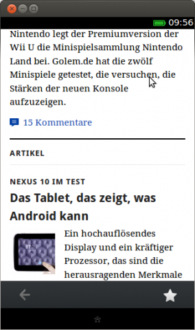 Die Benutzeroberfläche von Firefox OS im Emulator (Screenshot: Golem.de)