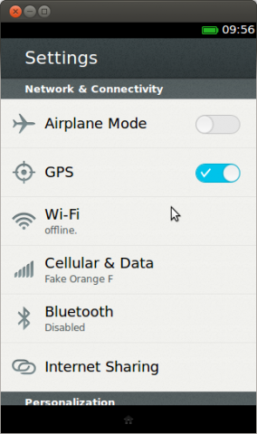 Die Benutzeroberfläche von Firefox OS im Emulator (Screenshot: Golem.de)