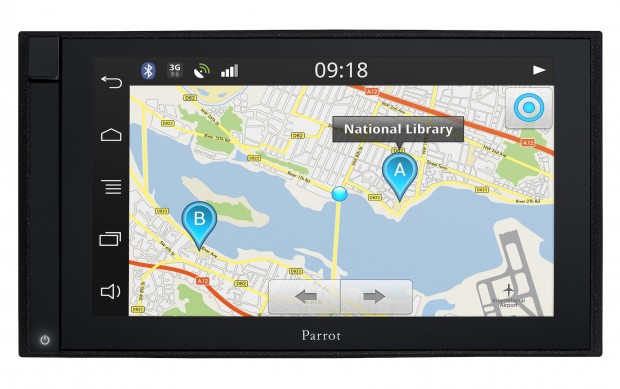 Parrot Asteroid Smart - navigiert wird mit der Android-App iGo Primo. (Bild: Hersteller)