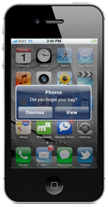 Phorce-iOS-App warnt vor Verlust. (Bild: Kickstarter)