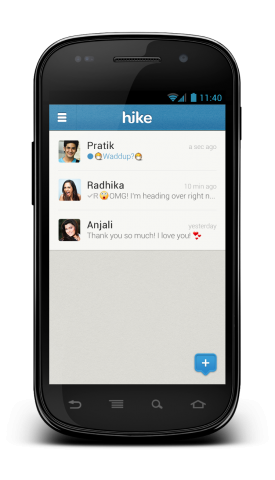 Die Listenansicht der begonnen Chats 