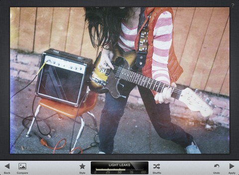 Filterfunktionen von Snapseed auf dem iPad (Bild: Google)