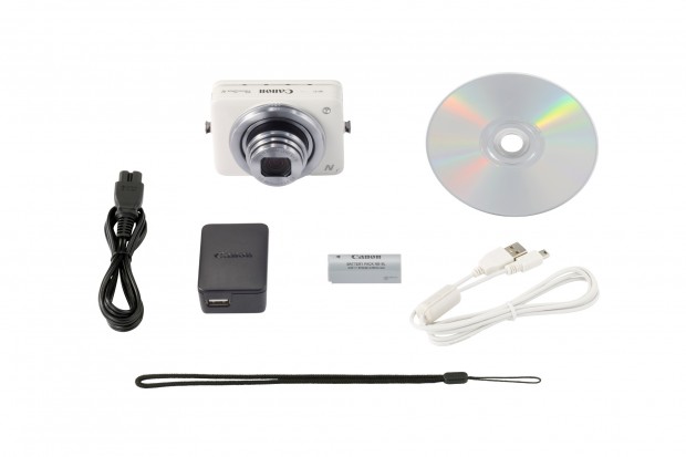 Canon Powershot N mit Zubehör in Weiß