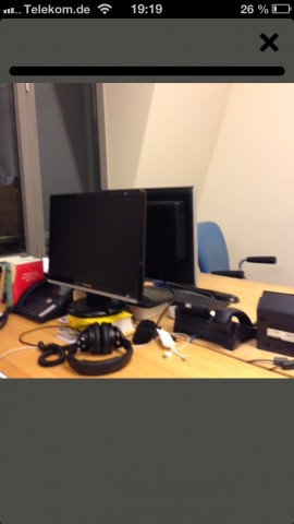 Das Aufnahmefenster hat keine weiteren Funktionen. Das Berühren des Touchscreens startet die Aufnahme. Ein Balken zeigt die Länge an. Ist der Balken nach 6 Sekunden voll, ist die Aufnahme abgeschlossen.