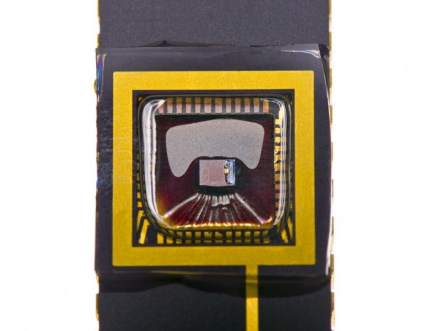 Die Beschichtung macht den Chip lichtempfindlicher. (Foto: A. Heddergott/TUM)