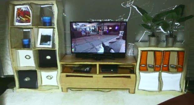 Illumiroom - Raum verformt sich. (Screenshot: Golem.de) 