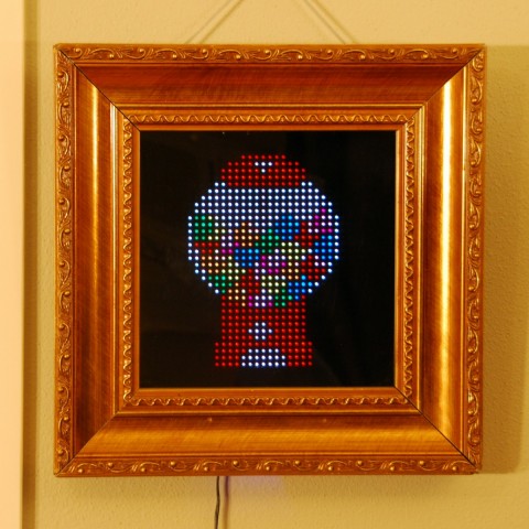 Pixel - 32-x-32-LEDs bringen pixelige Grafiken und Animationen zur Geltung. (Bild: Al Linke)