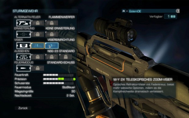 Die Waffen lassen sich im Spielverlauf verbessern.