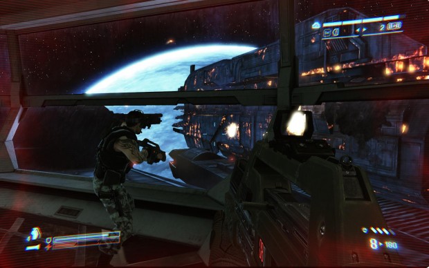 Blick aus der Kommandozentrale ins All...