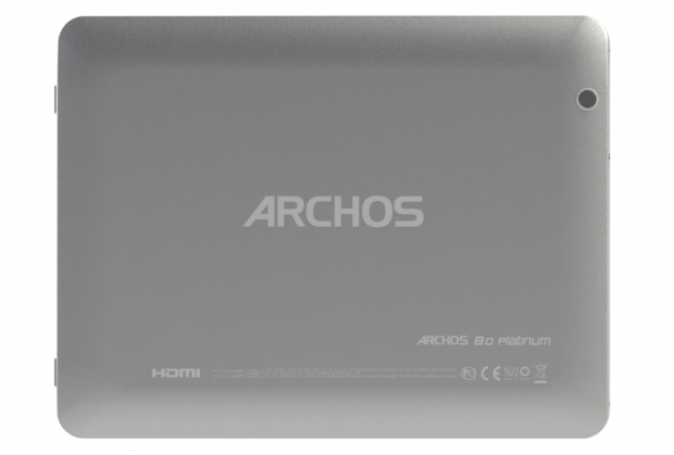 Die Rückseite des 80 Platinum ist ebenfalls aus Aluminium. (Bild: Archos)
