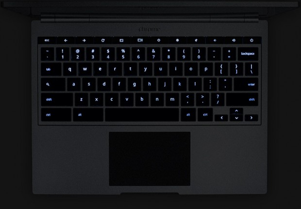 Chromebook Pixel mit hinterleuchteter Tastatur