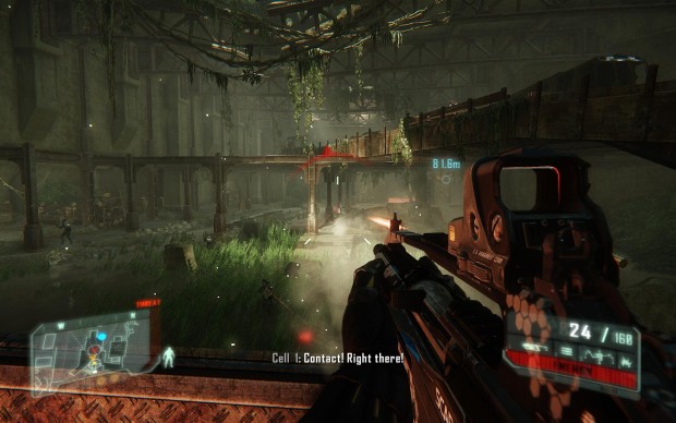 In größeren Umgebungen wie dieser Halle hat der Spieler etwas Handlungsfreiheit.