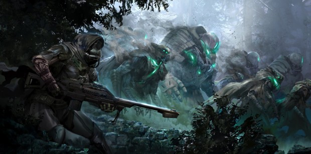 Konzeptzeichnung von Aliens von Bungie
