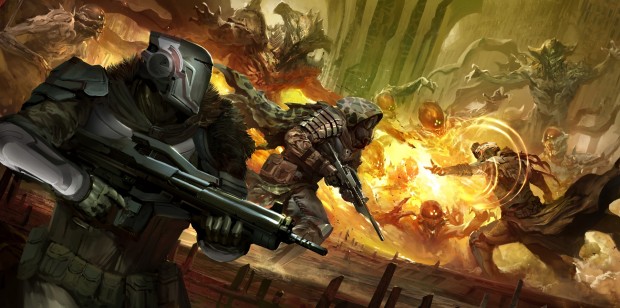 Konzeptzeichnung von Aliens von Bungie