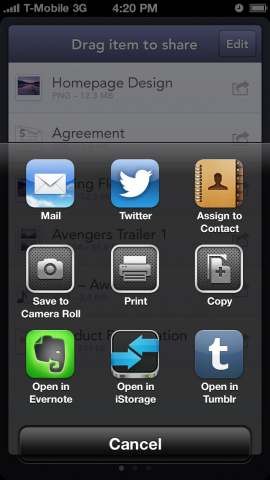 Instashare-App (Bild: Instashare)