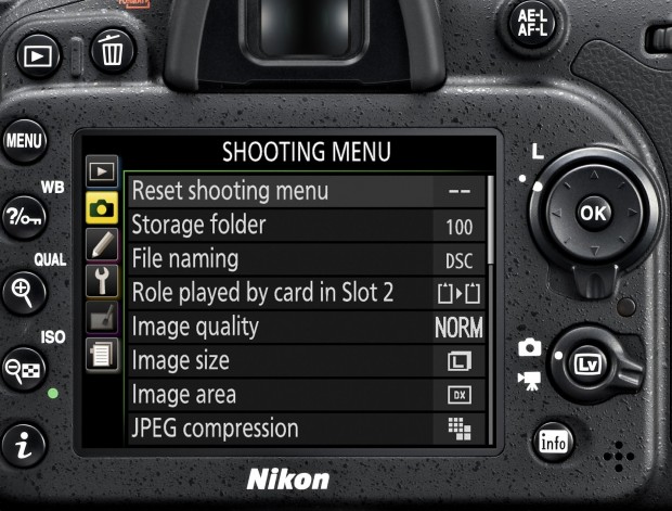 Menü der Nikon D7100 (Bild: Nikon)