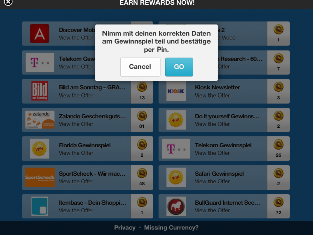 Ein paar kostenlose Goldmünzen gibt es für die Teilnahme an Promo-Aktionen.