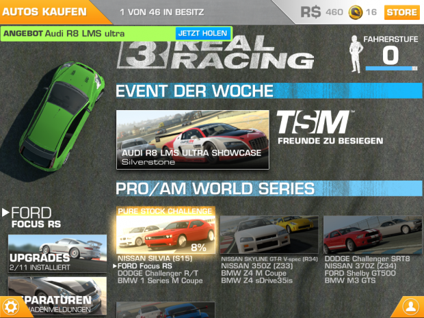 In der Event-Übersicht sind alle Rennveranstaltungen aufgeführt.