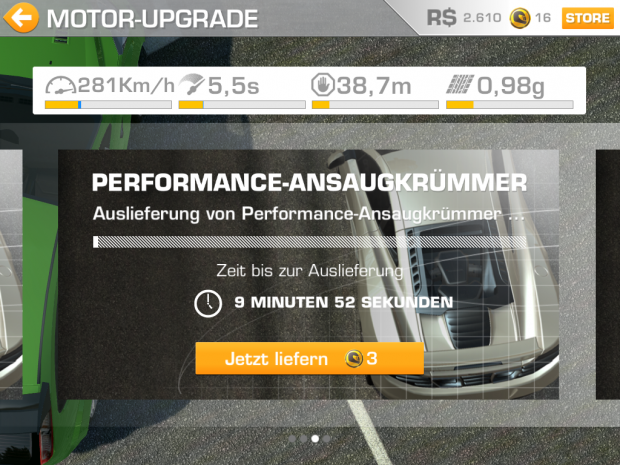 Ein besonderer Ansaugkrümmer lässt etwas länger auf sich warten...