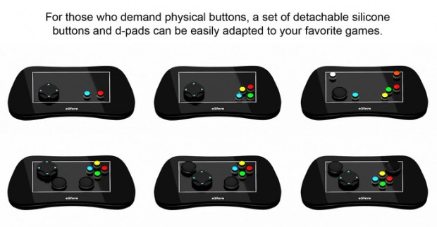 Esfere - das Controller-Konzept mit den ansteckbaren Silkonelementen &uuml;berzeugte viele Spieler nicht. (Bild: Esfere Entertainment)