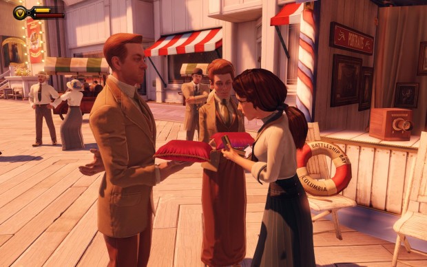 Das Paar mit den Kissen taucht immer wieder mal auf...