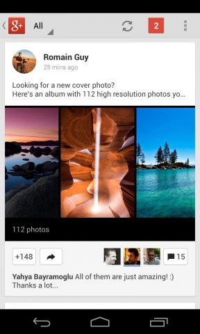 iOS-App von Google Plus (Bild: Google)