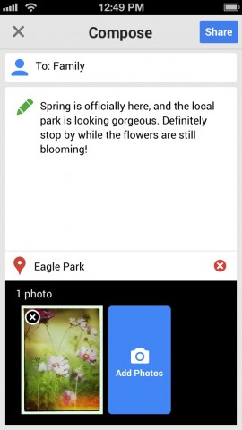 iOS-App von Google Plus (Bild: Google)