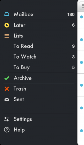Mailbox-App für iOS (Bild: Dropbox)