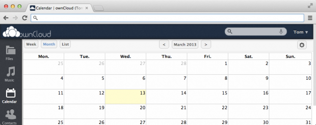 Kalender von Owncloud 5 (Bild: Owncloud)