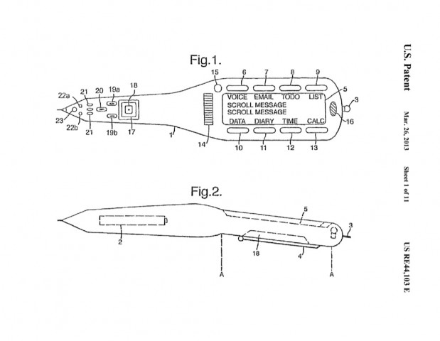 Apple-Patent für einen Stiftcomputer (Bild: US-Patent- und Markenamt)