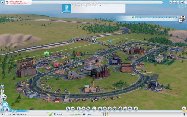 ... zwischendurch arbeitet das Programm von sich aus mit dem Umland,...