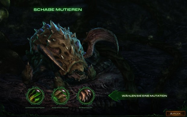 Die Zerg-Einheiten lassen sich in drei Bereichen verbessern.