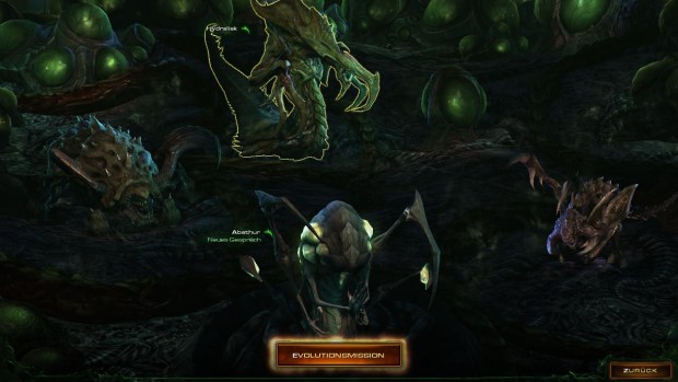 Der Einheiten-Hangar füllt sich mit immer mehr Zerg-Typen.