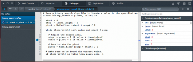Sourcemap-Support für Firefox